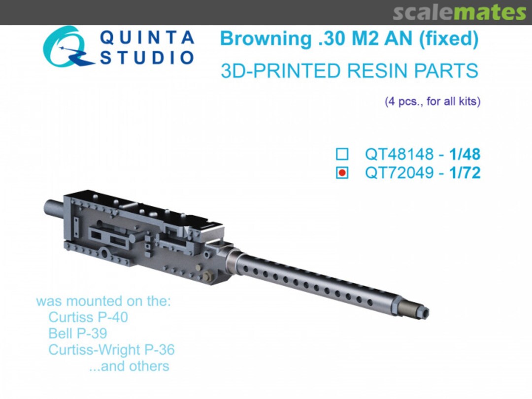 Boxart Browning .30 M2 AN (fixed) (4pcs) QT72049 Quinta Studio Boxart Browning .30 M2 AN (fixed) (4pcs) QT72049 Quinta Studio