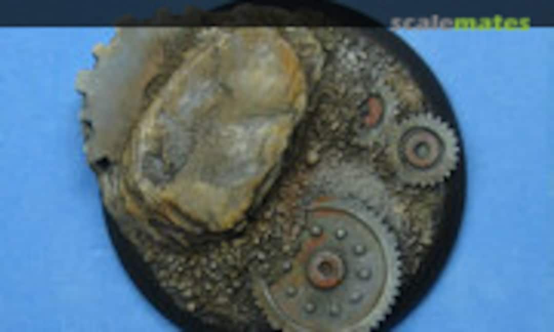 No 50 mm Round Base with Round Lip Crux Machina - Steampunk Finish (Dragon Forge RLBSPK - 011) RLBSPK - 011