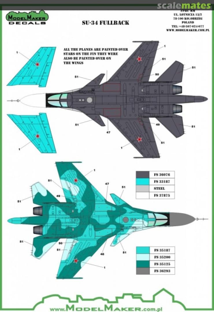 Boxart Su-34 Fullback D72069 ModelMaker Boxart Su-34 Fullback D72069 ModelMaker