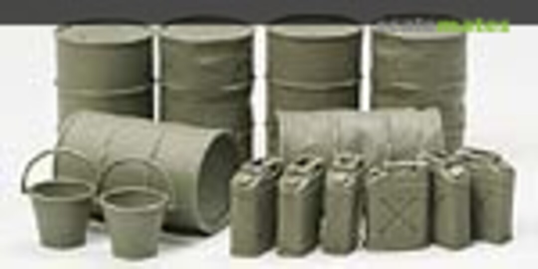 Boxart U.S. Jerry Can and Fuel Drum Set 26013 Tamiya