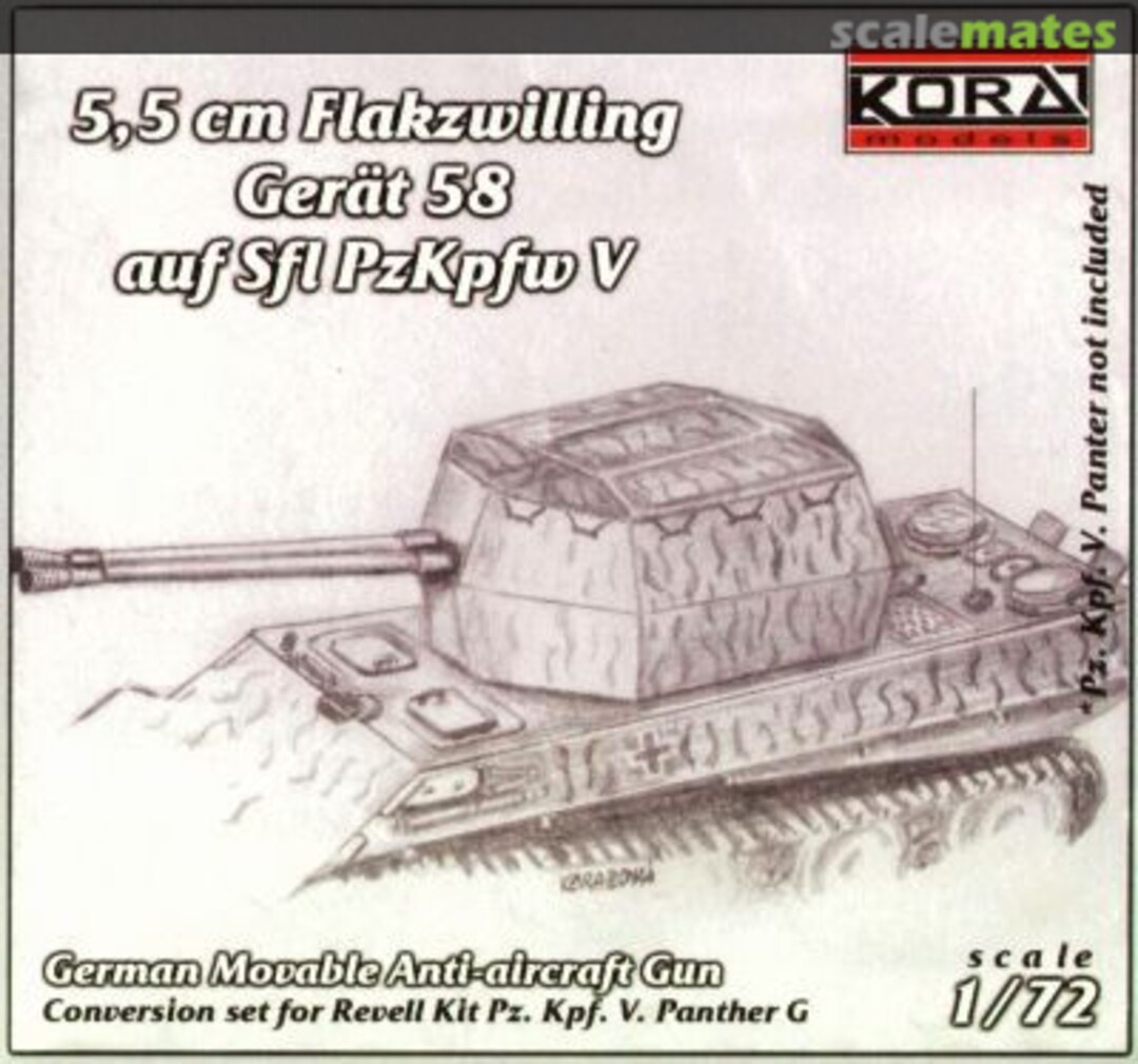 Boxart 5,5 cm Flakzwilling Gerät 58 ausf Sfl Pzkpfw V. AC7209 Kora Models Boxart 5,5 cm Flakzwilling Gerät 58 ausf Sfl Pzkpfw V. AC7209 Kora Models