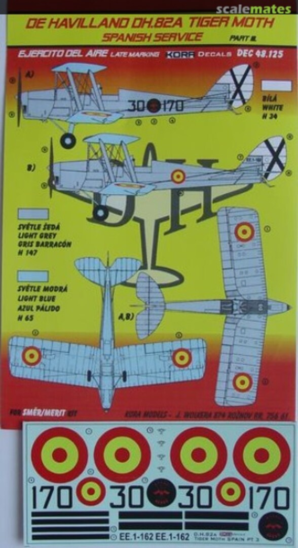 Boxart De Havilland DH.82A Tiger Moth DEC48125 Kora Models