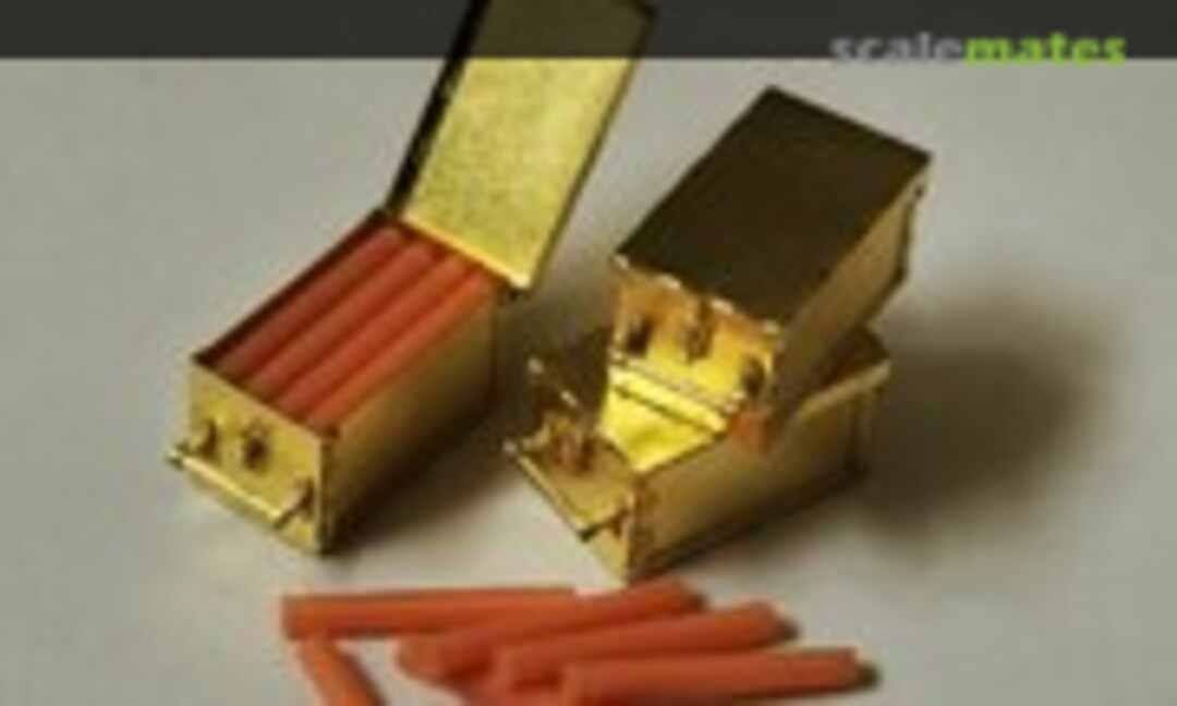 1:35 German 37mm Flak43 AA gun 16-Round Ammo Storage Carton (4pcs)+3D Print Resin Cartridge Ammunition (64pcs) (Yan Model PE-35071) PE-35071