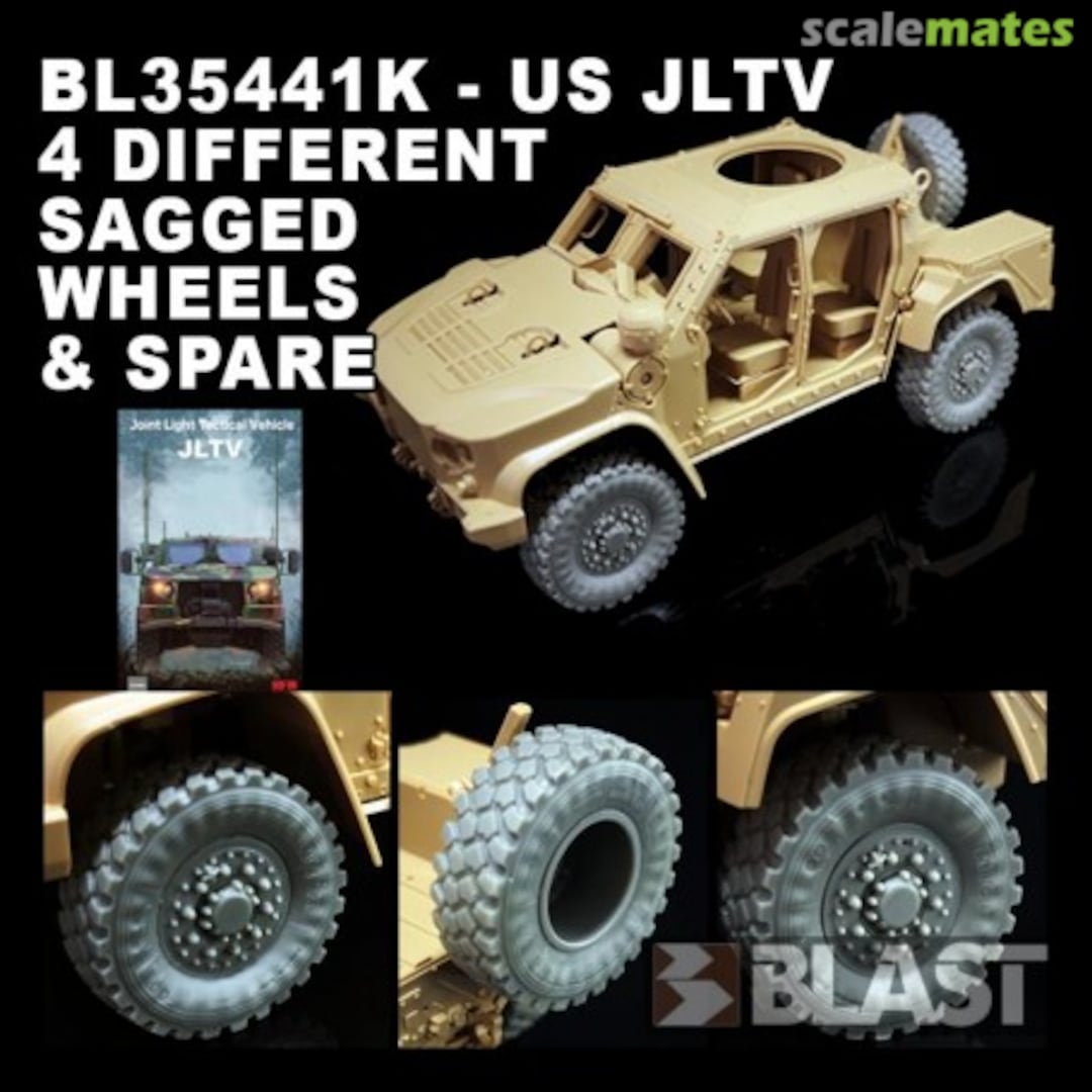 Boxart US JLTV 4 DIFFERENT SAGGED WHEELS AND SPARE BL35441K Blast Models Boxart US JLTV 4 DIFFERENT SAGGED WHEELS AND SPARE BL35441K Blast Models