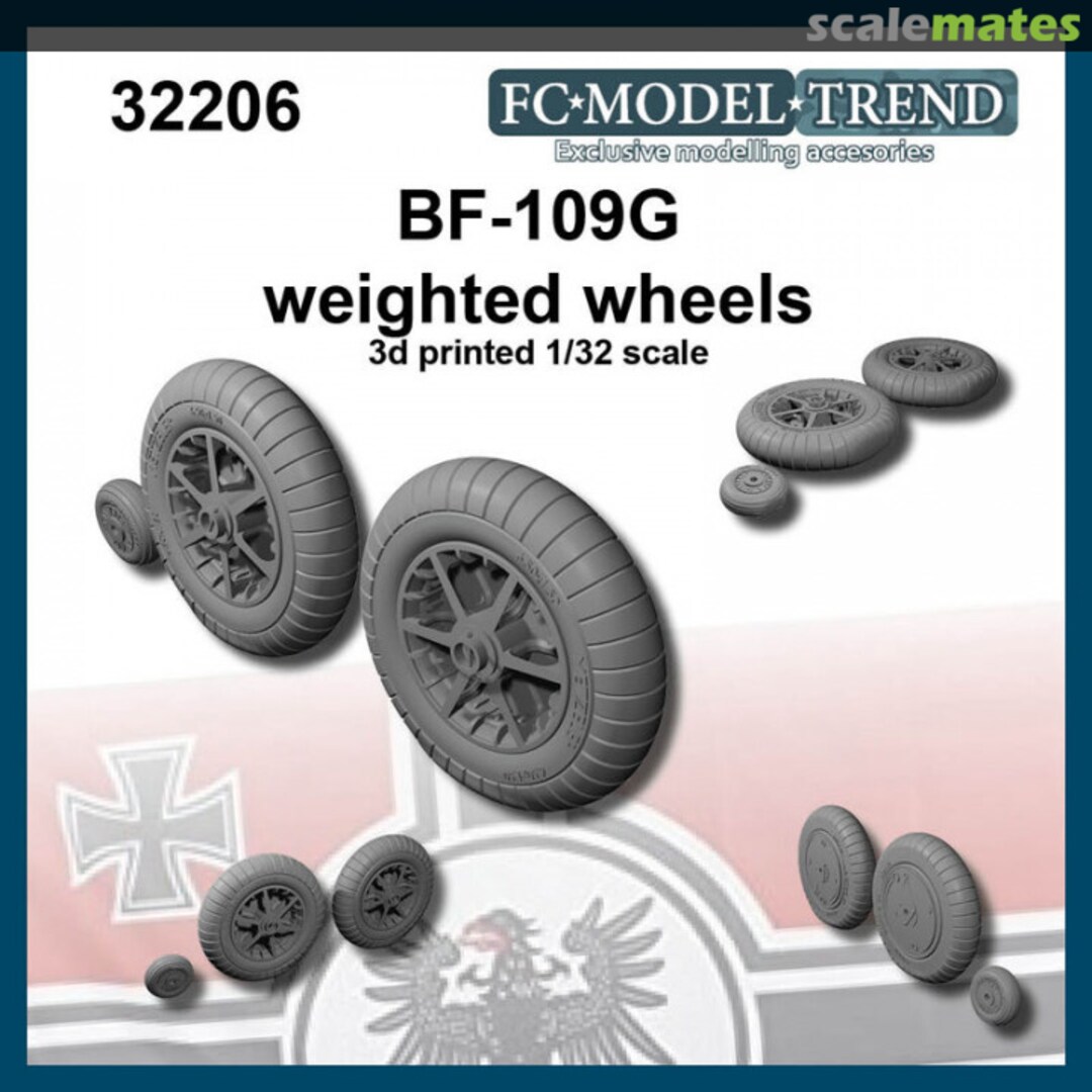 Boxart Bf-109G weighted wheels 32206 FC Model Trend