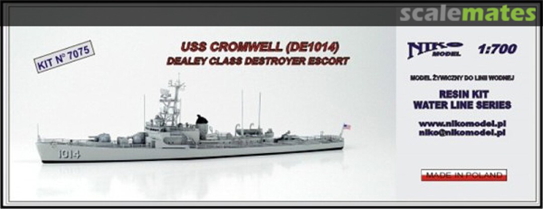Boxart USS Cromwell (DE-1014) 7075 Niko Model Boxart USS Cromwell (DE-1014) 7075 Niko Model