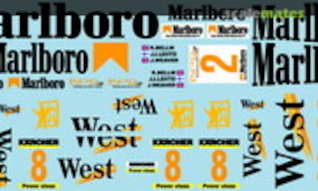 1:24 McLaren F1 GTR Sponsorship Decal (for Fujimi) (Museum collection DC-743) DC-743