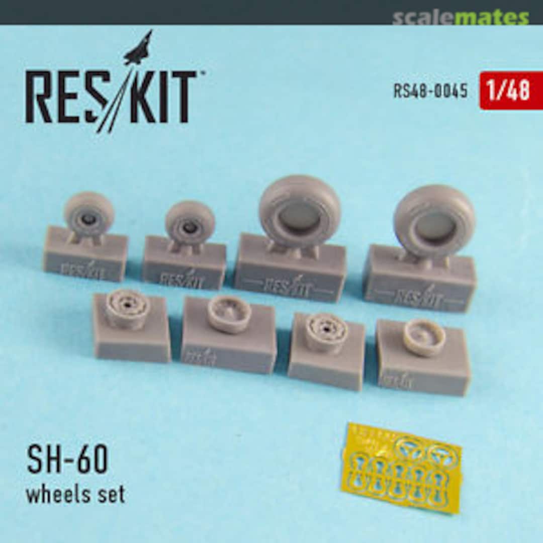Boxart SH-60 Wheels set (All versions) RS48-0045 ResKit Boxart SH-60 Wheels set (All versions) RS48-0045 ResKit