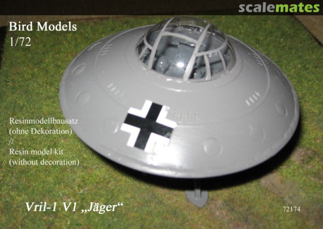 Boxart Vril-1 V-1 Jäger Flugscheibe 72174 Bird Models Boxart Vril-1 V-1 Jäger Flugscheibe 72174 Bird Models