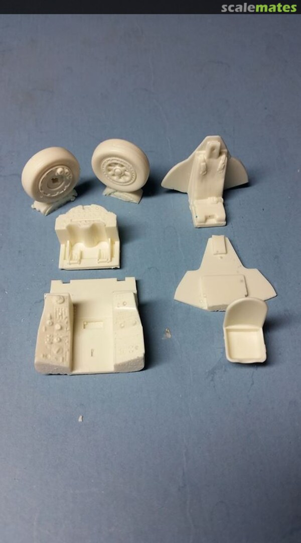 Boxart AD-6 Skyraider Interior with Wheels Hypercat Resin Boxart AD-6 Skyraider Interior with Wheels Hypercat Resin