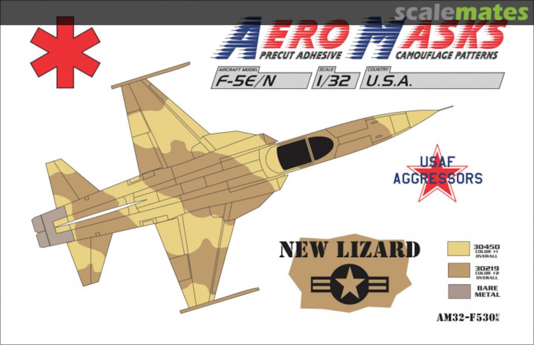 Boxart F-5E/N USA USAF Aggressors New Lizard AM32-F530 AeroMasks Boxart F-5E/N USA USAF Aggressors New Lizard AM32-F530 AeroMasks