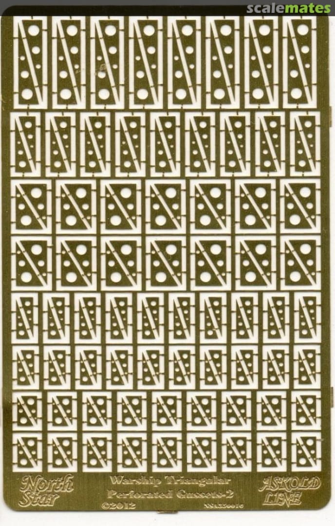 Boxart Warship triangular perforated gussets - 2 NSA350010 North Star Boxart Warship triangular perforated gussets - 2 NSA350010 North Star