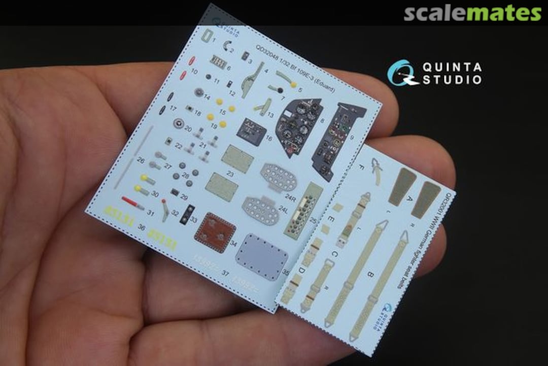 Contents Bf 109E-3 interior 3D decals QD32048 Quinta Studio Contents Bf 109E-3 interior 3D decals QD32048 Quinta Studio