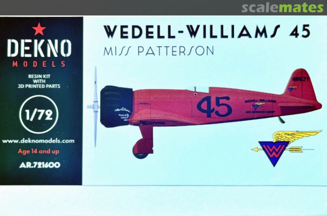 Boxart Wedell-Williams 45 AR.721600 Dekno Models Boxart Wedell-Williams 45 AR.721600 Dekno Models