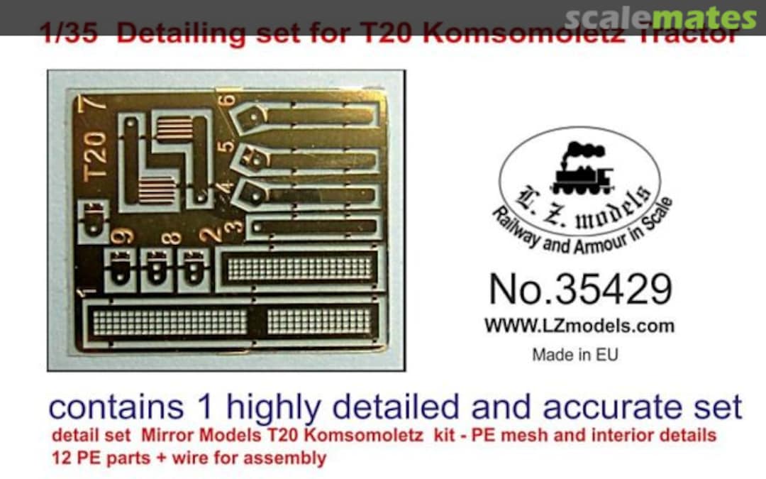 Boxart Detailing set for T-20 Komsomoletz Tractor 35429 L.Z. Models Boxart Detailing set for T-20 Komsomoletz Tractor 35429 L.Z. Models