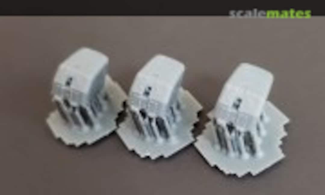 1:350 Fletcher-class 5"/38 cal. "Single Knuckle" Mounts (Turrets) (Model Monkey 350-5in.1knuckle) 350-5in.1knuckle