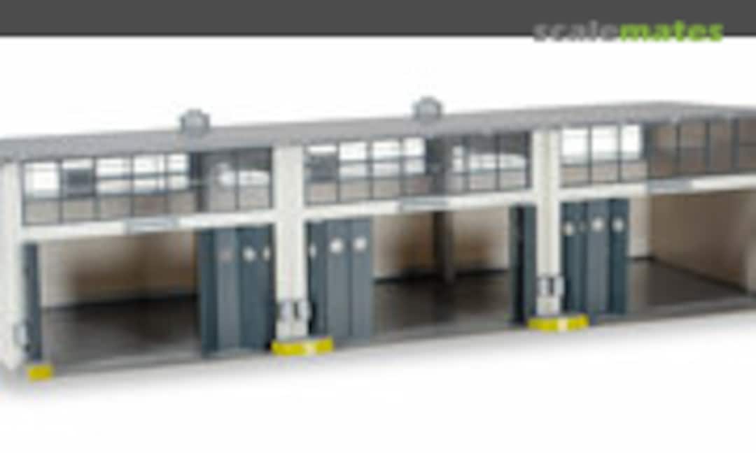 1:87 Gebäudebausatz Reparaturhalle, 3-ständig (Herpa 745802)