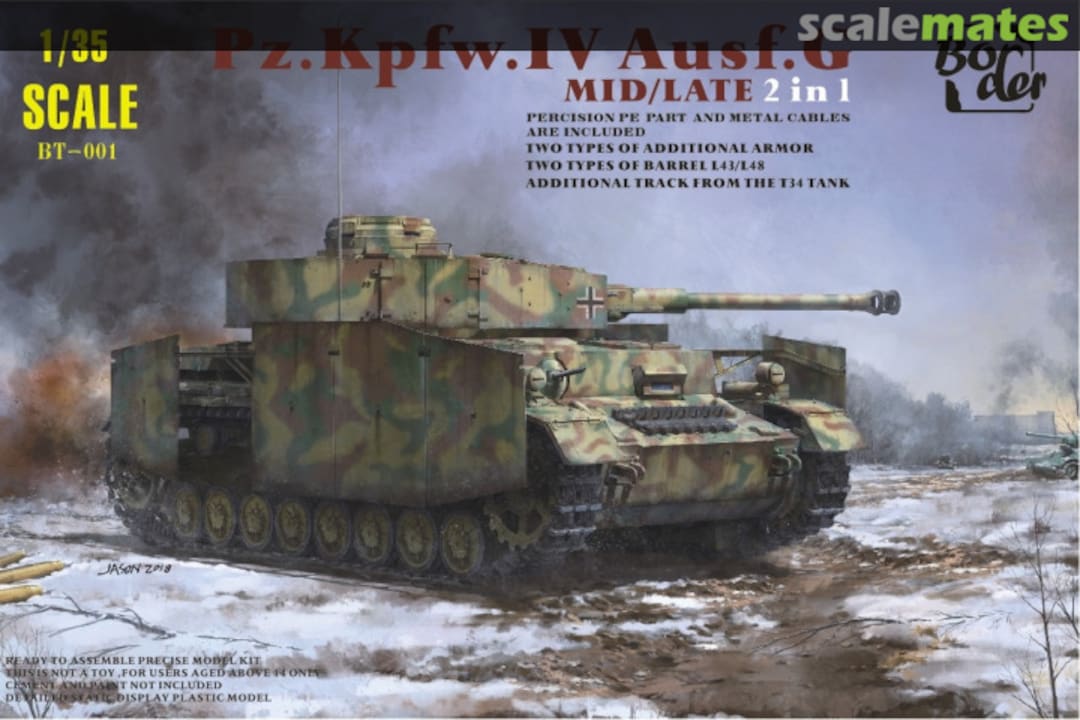 Boxart Pz.Kpfw.IV Ausf.G Mid/Late BT-001 Border Model Boxart Pz.Kpfw.IV Ausf.G Mid/Late BT-001 Border Model