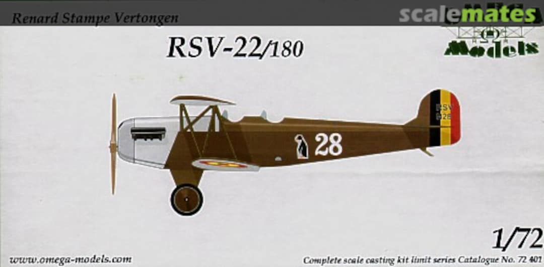 Boxart Renard Stampe-Vertongen RSV-22/180 72401 Omega Models Boxart Renard Stampe-Vertongen RSV-22/180 72401 Omega Models