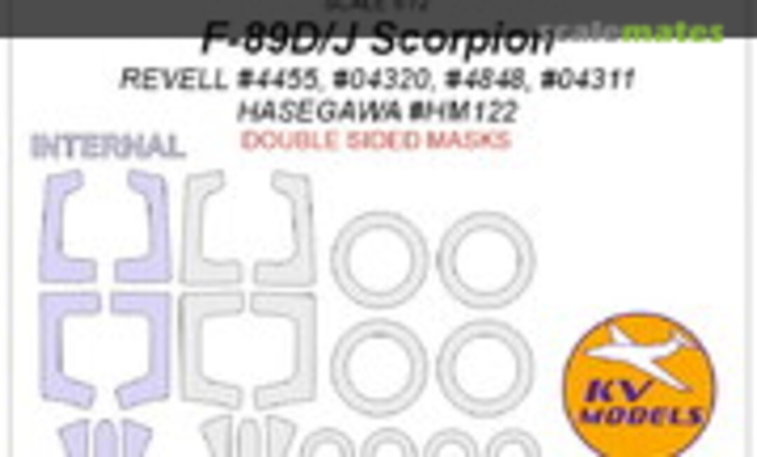 1:72 F-89D/J Scorpion (Double-sided mask) (KV Models 72855-1) 72855-1