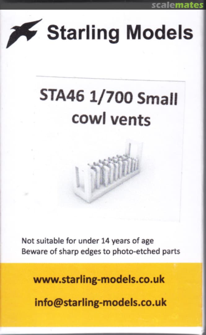 Boxart Small cowl vents STA46 Starling Models