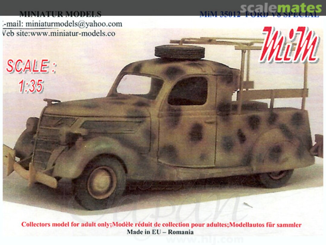 Boxart Ford V8 special 35012 Miniatur Models Boxart Ford V8 special 35012 Miniatur Models