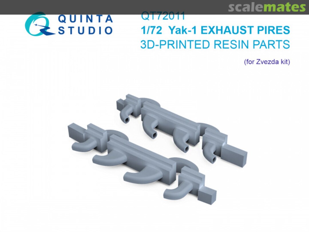 Boxart Yak-1 Exhaust Pipes 3D printed resin parts QT72011 Quinta Studio Boxart Yak-1 Exhaust Pipes 3D printed resin parts QT72011 Quinta Studio