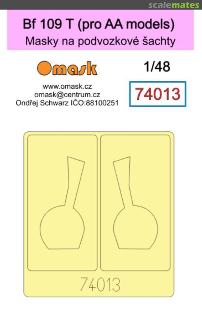 Boxart Messerschmitt Bf-109 T Masks (for AA Models kits) 74013 Omask
