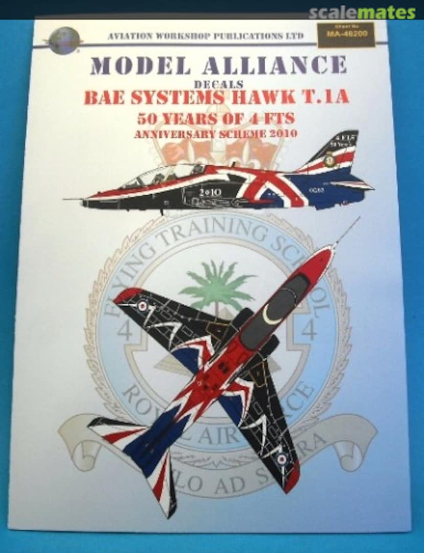 Boxart BAe Systems Hawk T.1A "50 Years Of 4 FTS" anniversary scheme 2010 MA-48200 Model Alliance Boxart BAe Systems Hawk T.1A "50 Years Of 4 FTS" anniversary scheme 2010 MA-48200 Model Alliance