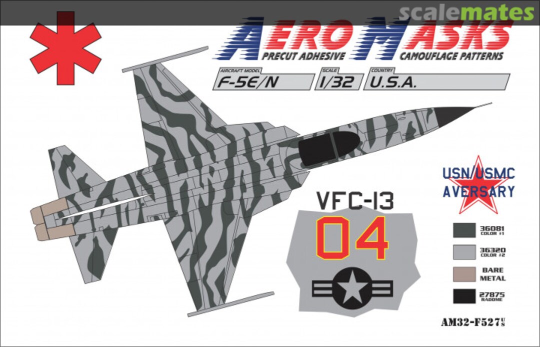 Boxart F-5E USA USN/USMC Aversary VFC-13 04Red AM32-F527 AeroMasks Boxart F-5E USA USN/USMC Aversary VFC-13 04Red AM32-F527 AeroMasks
