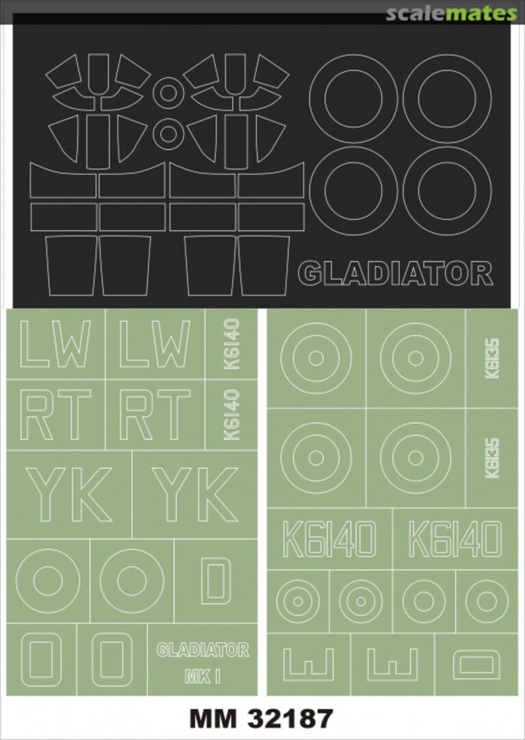 Boxart Gloster Gladiator Mk.I - 2 canopy masks MM32187 Montex Boxart Gloster Gladiator Mk.I - 2 canopy masks MM32187 Montex