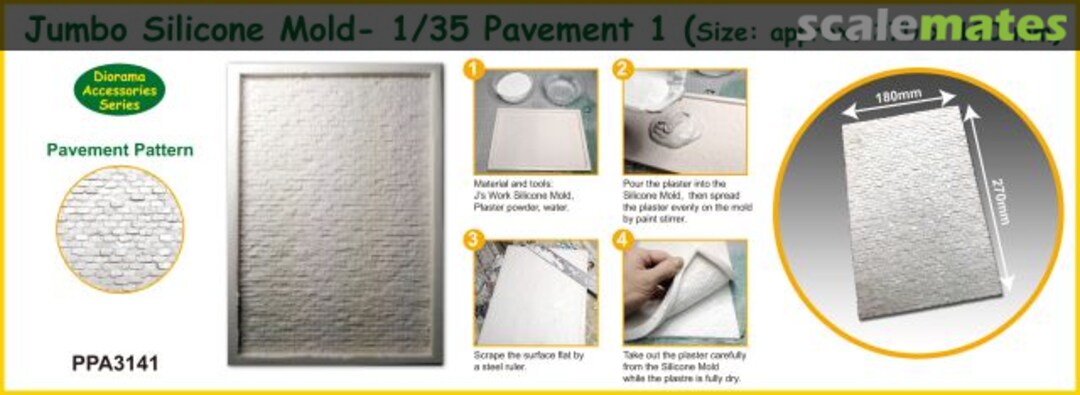 Boxart Jumbo Silicon Mold Pavement 1 PPA3141 J's Work Boxart Jumbo Silicon Mold Pavement 1 PPA3141 J's Work