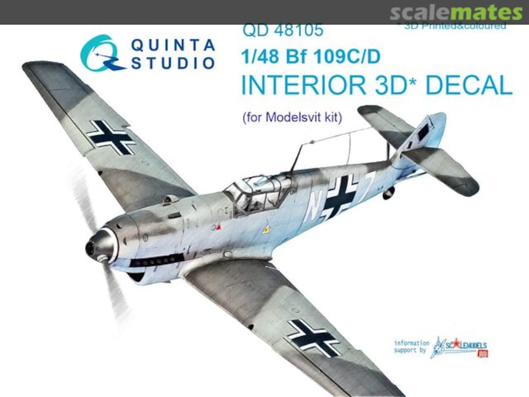 Boxart Bf 109C/D interior 3D decals QD48105 Quinta Studio Boxart Bf 109C/D interior 3D decals QD48105 Quinta Studio