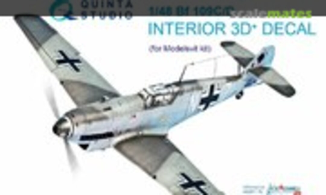 1:48 Bf 109C/D interior 3D decals (Quinta Studio QD48105) QD48105