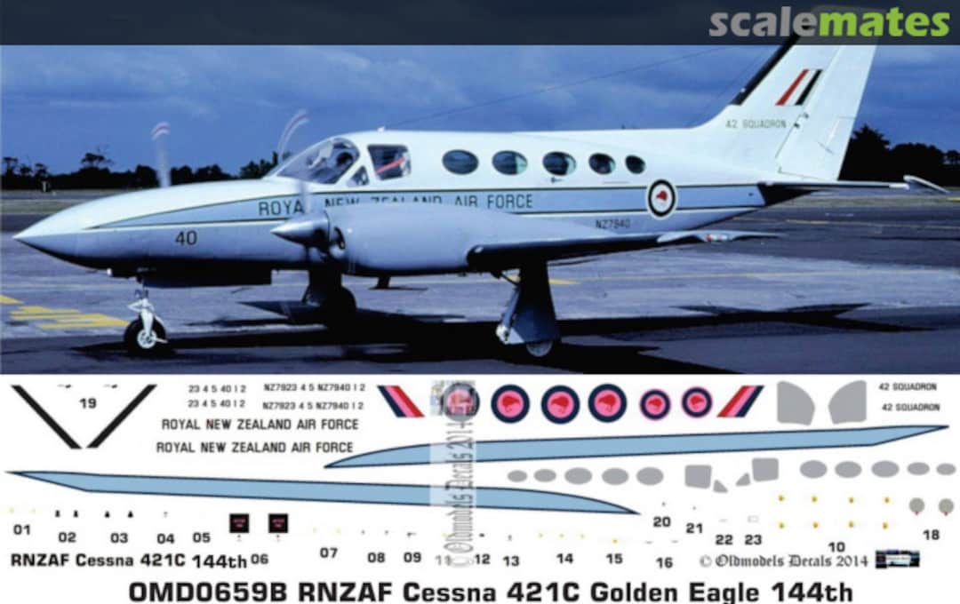 Boxart RNZAF Cessna 421C OMD0659B Oldmodels Decals Boxart RNZAF Cessna 421C OMD0659B Oldmodels Decals