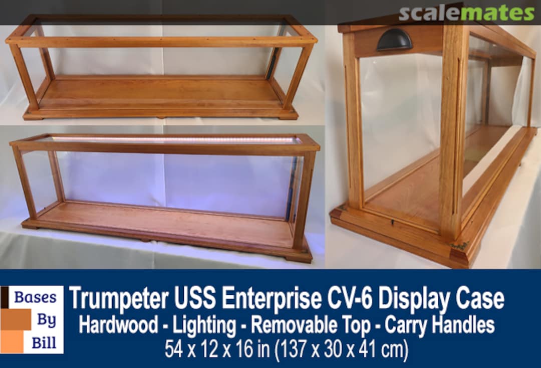 Boxart Display Case for 1/200 Trumpeter USS Enterprise CV-6 CTCV6DC54-2022 Bases by Bill