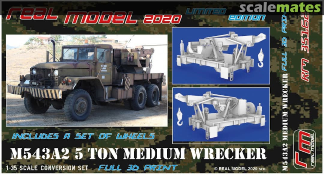 Boxart M543A2 5 ton medium wrecker RM35162 Real Model Boxart M543A2 5 ton medium wrecker RM35162 Real Model