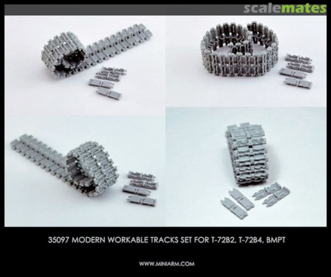 Boxart Modern Workable Tracks Set for T-72B2, T-72B4, BMPT 35097 Miniarm Boxart Modern Workable Tracks Set for T-72B2, T-72B4, BMPT 35097 Miniarm