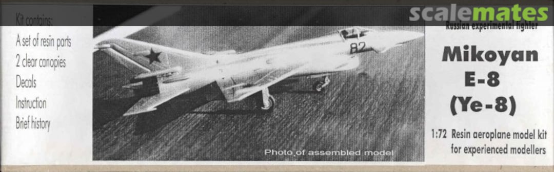 Boxart Mikoyan MiG E-8 (Ye-8) 7219 JV Jet Kits Boxart Mikoyan MiG E-8 (Ye-8) 7219 JV Jet Kits