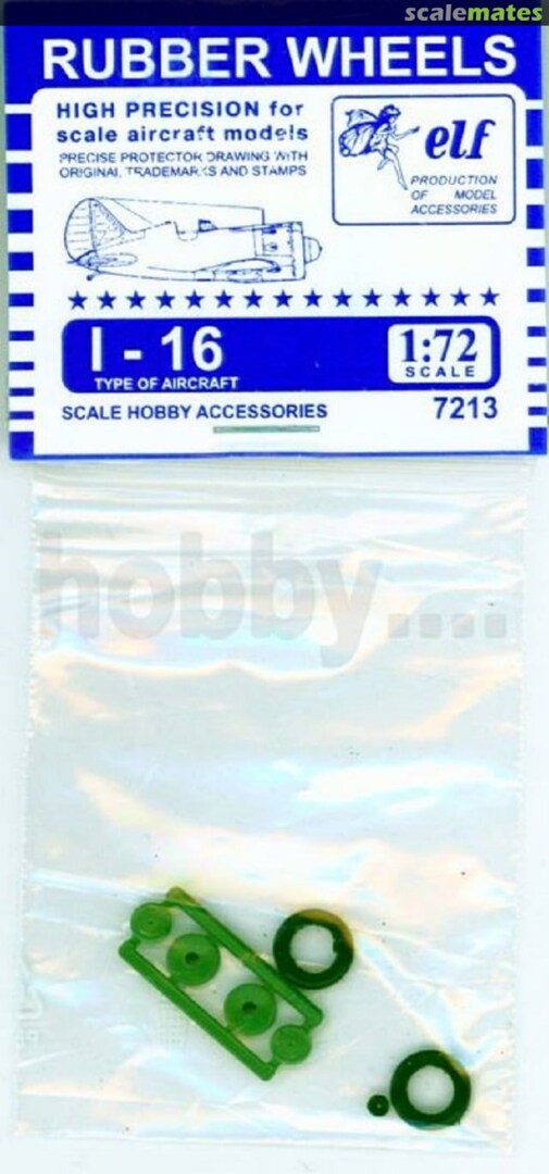 Boxart I-16 Rubber Wheels 7213 Elf Production of Model Accessories Boxart I-16 Rubber Wheels 7213 Elf Production of Model Accessories