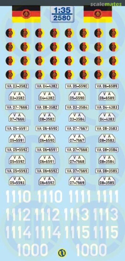 Boxart NVA Hoheitsabzeichen, Kennzeichen, Nummern - Beschriftungen 2580 TL-Modellbau Boxart NVA Hoheitsabzeichen, Kennzeichen, Nummern - Beschriftungen 2580 TL-Modellbau