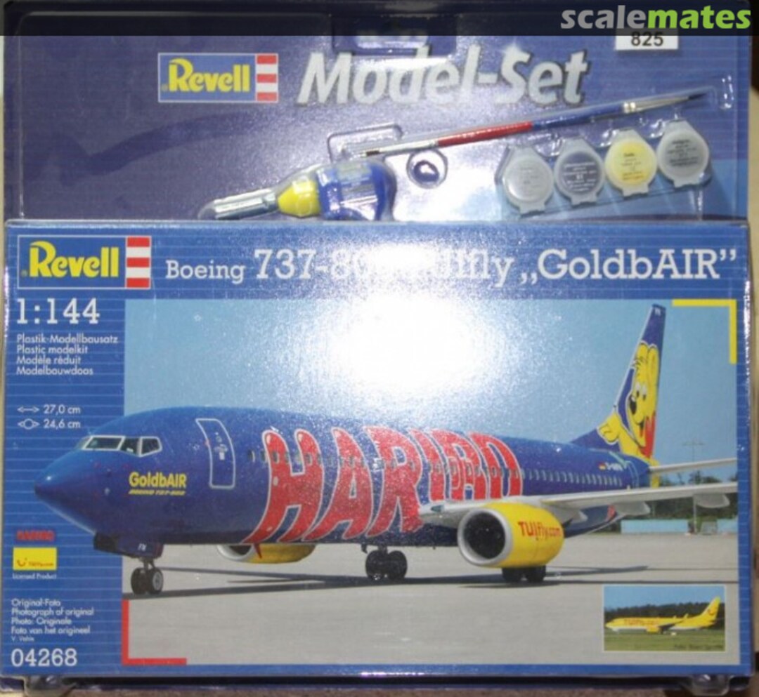 Boxart Boeing 737-800 `TUIfly` "GoldbAIR" 04268 Revell Boxart Boeing 737-800 `TUIfly` "GoldbAIR" 04268 Revell