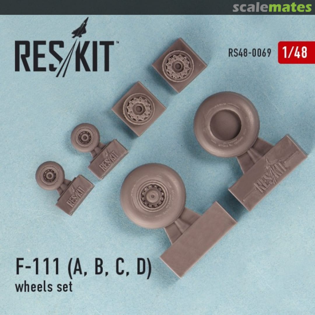 Boxart F-111A/B/C/D Wheels Set RS48-0069 ResKit Boxart F-111A/B/C/D Wheels Set RS48-0069 ResKit