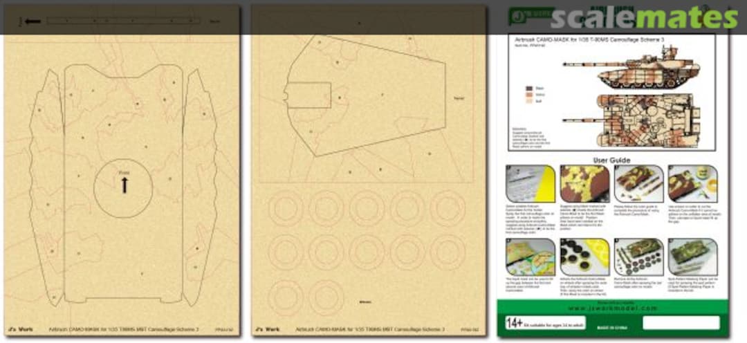 Boxart Airbrush CAMO-Mask T-90MS Scheme 3 PPA5192 J's Work