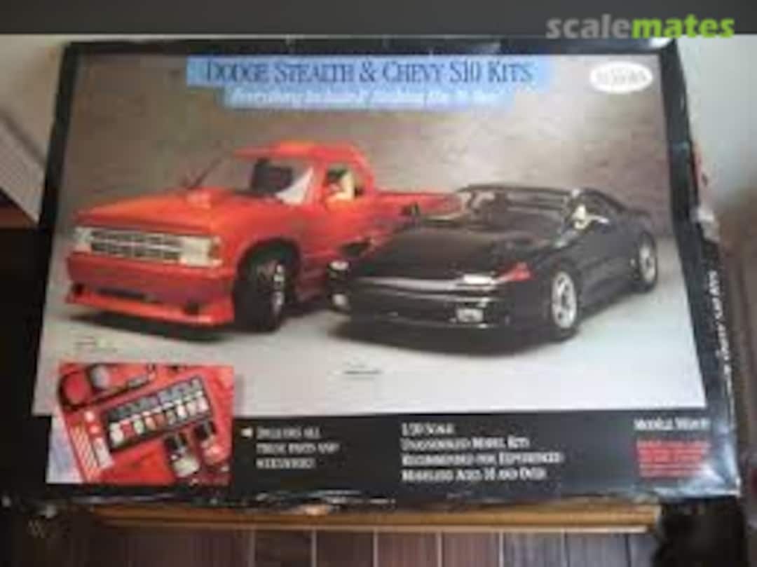 Boxart TESTORS DODGE STEALTH & CHEVY S10 MODEL KIT 1/20 986 Testors/Lindberg