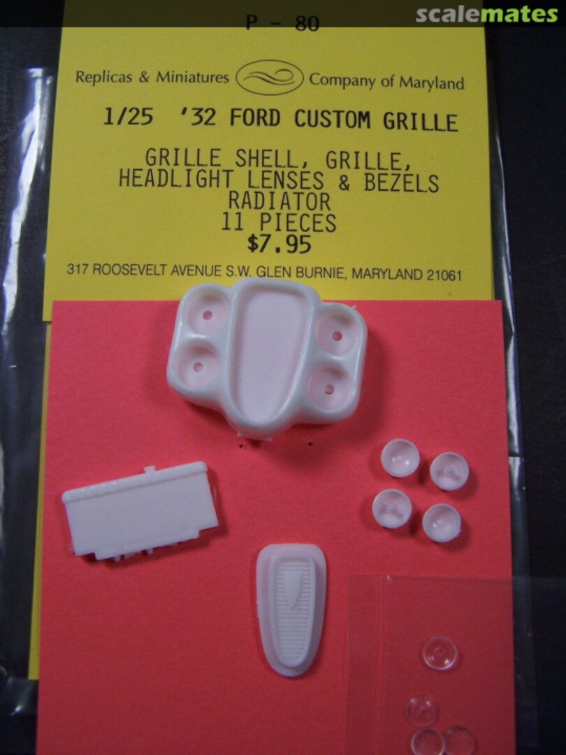 Boxart '32 Ford Custom Grille P-80 Replicas & Miniatures Company of Maryland Boxart '32 Ford Custom Grille P-80 Replicas & Miniatures Company of Maryland