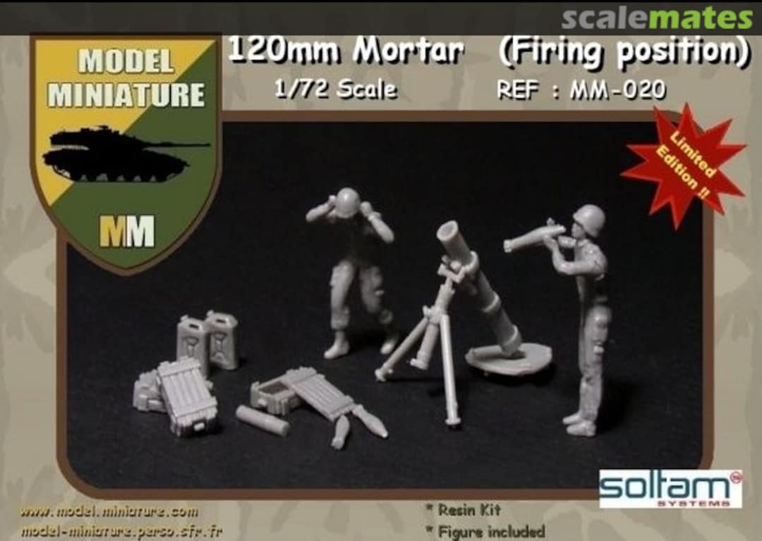Boxart 120 mm Mortar (Firing Position) MM-R020 Model Miniature