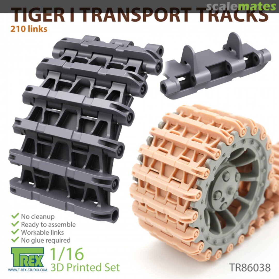 Boxart Tiger I Transport Tracks TR86038 T-Rex Studio Boxart Tiger I Transport Tracks TR86038 T-Rex Studio