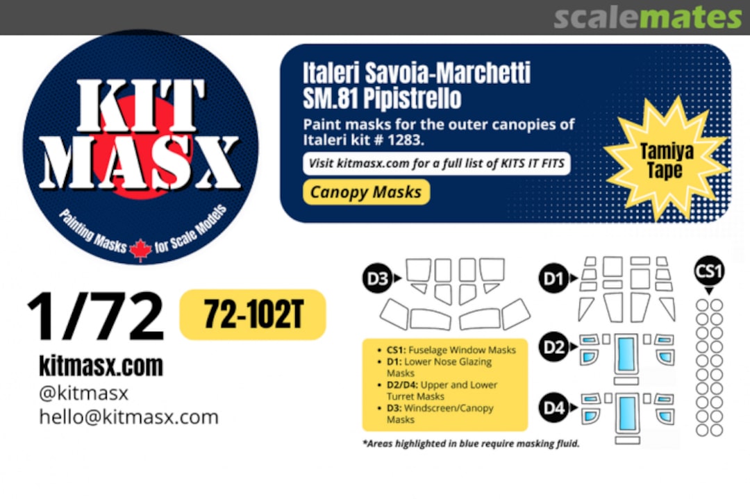 Boxart Savoia-Marchetti SM.81 Pipistrello 72-102T Kit Masx Boxart Savoia-Marchetti SM.81 Pipistrello 72-102T Kit Masx