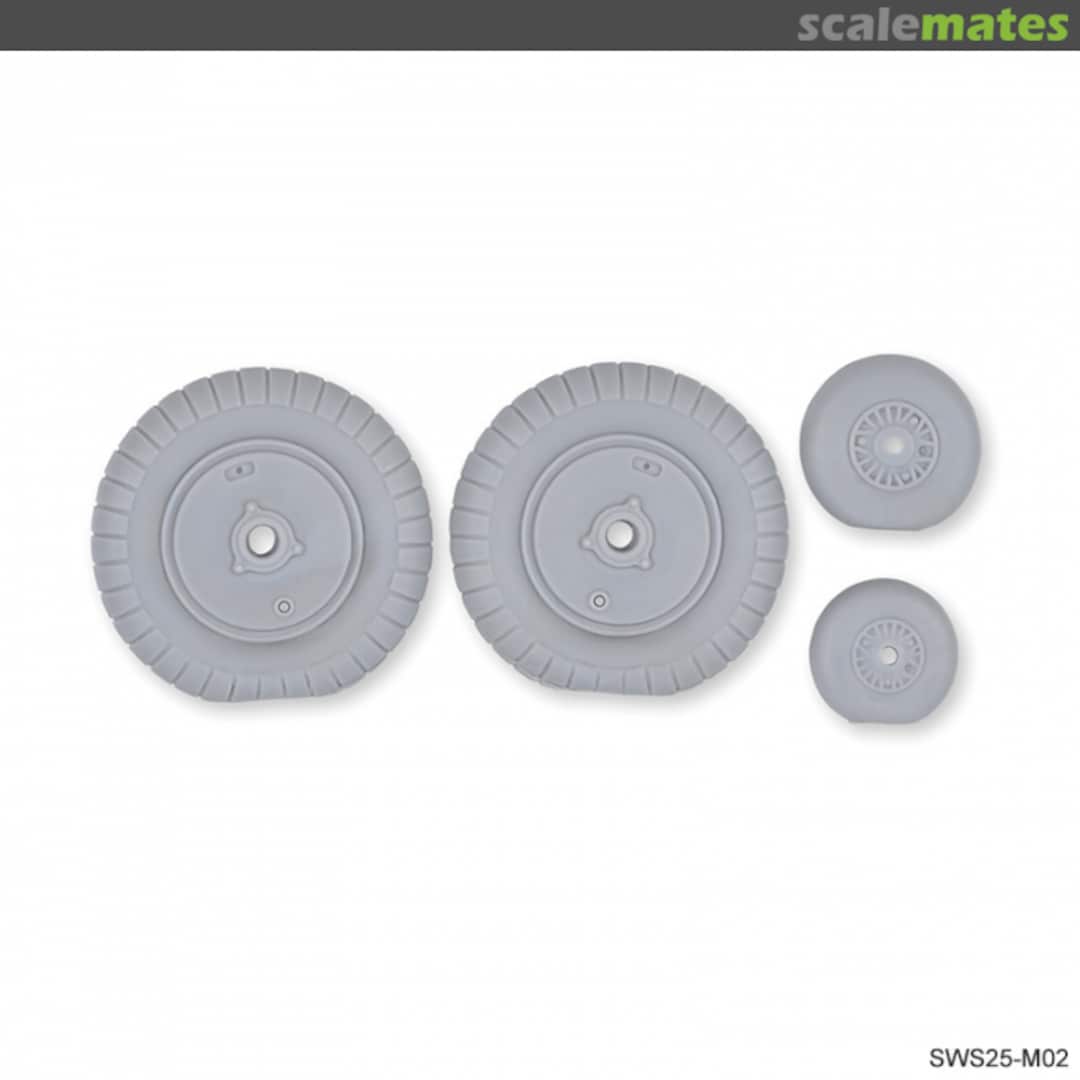 Boxart Bf 109 G Early Version Weighted Tires (G-2/-4) SWS25-M02 Zoukei-Mura